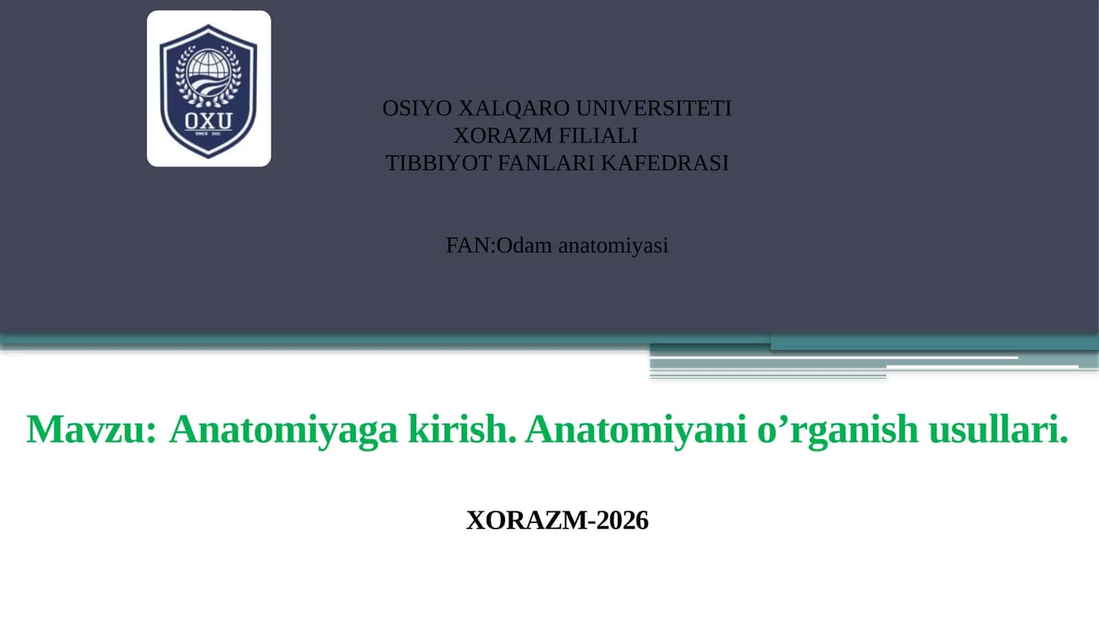 Anatomiya fanlari 1