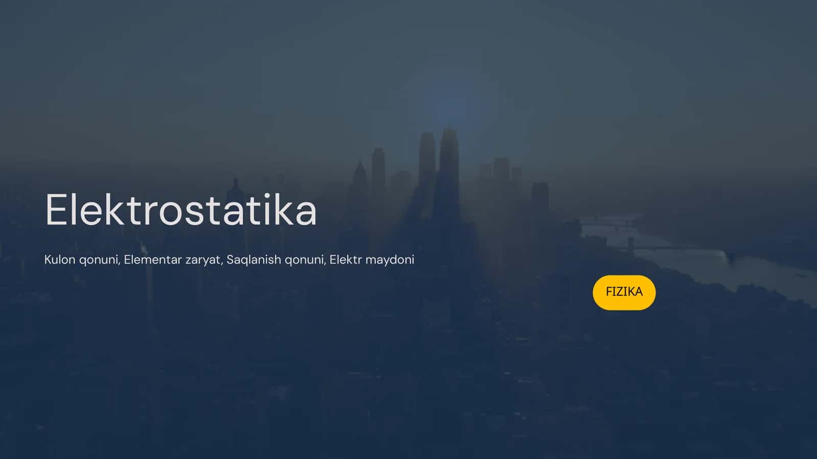 Elektrostatika 1