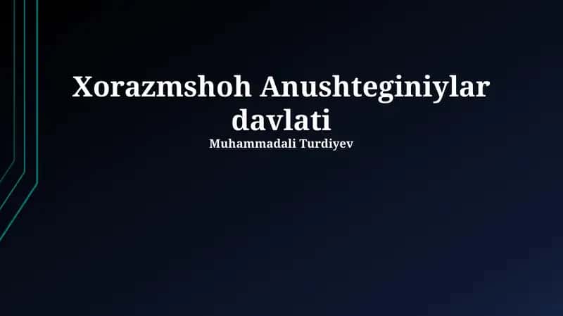 Xorazmshohlar Davlatining Siyosiy Tuzulimi 1
