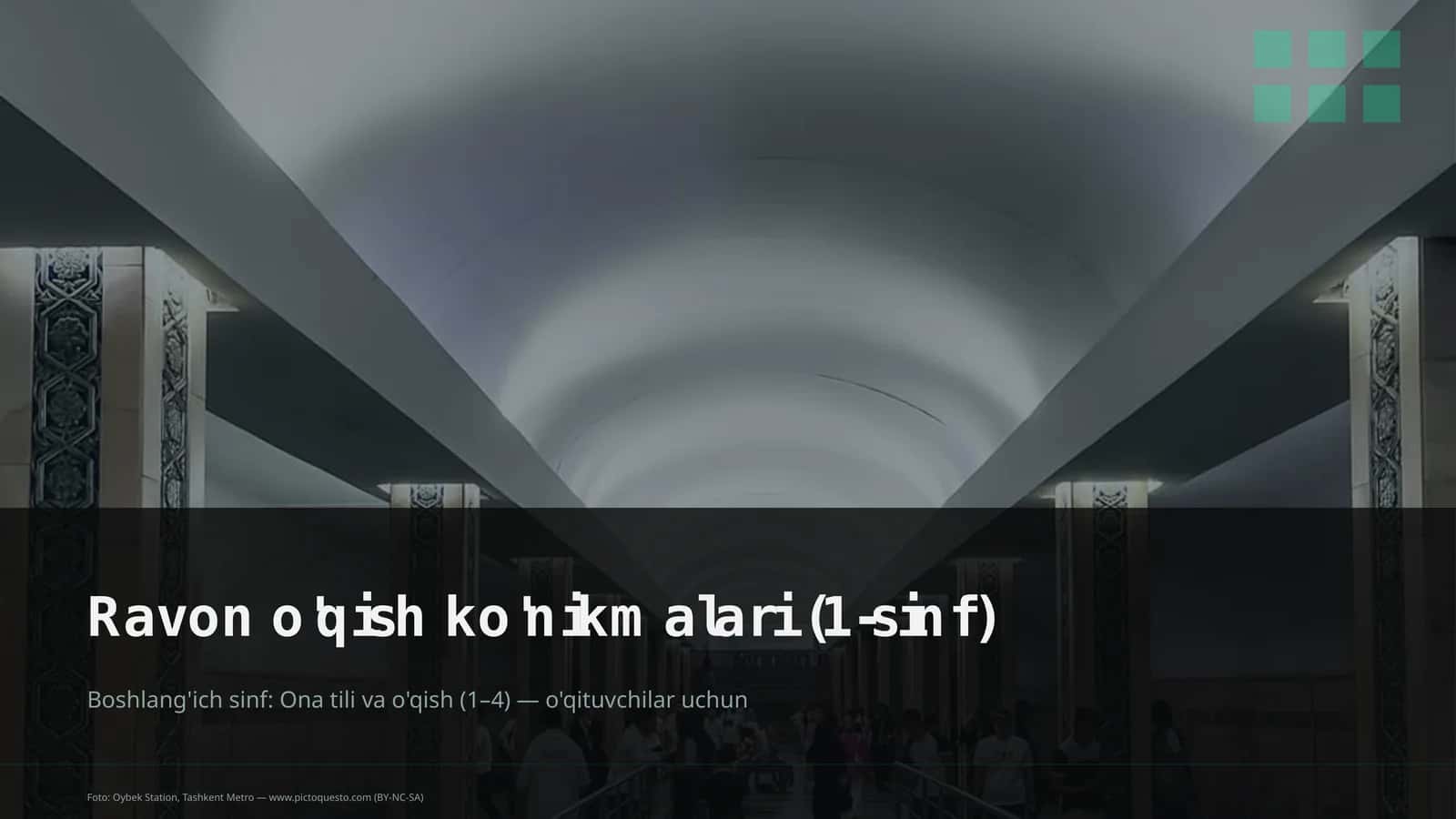 Boshlang'ich sinf: Ona tili va o'qish (1–4) 1