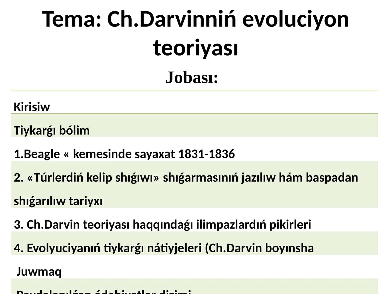 Ch.Darvinniń evoluciyonteoriyası 1