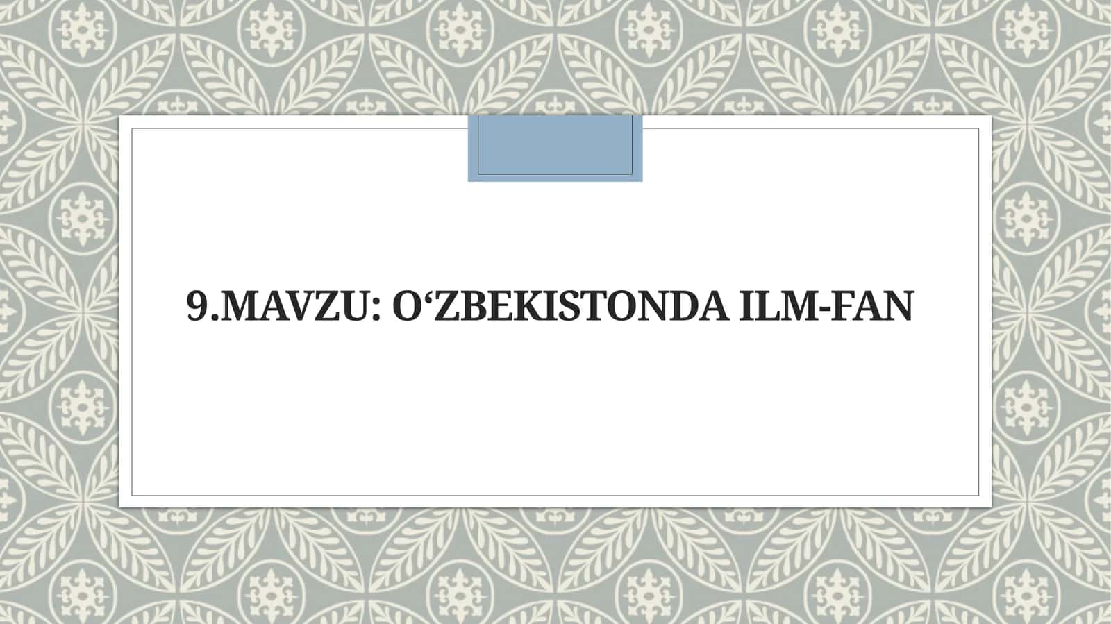 O‘zbekiston dailm-fan 1