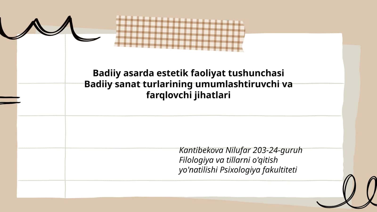 Badiiy asarda estetik faoliyat tushunchasi 1