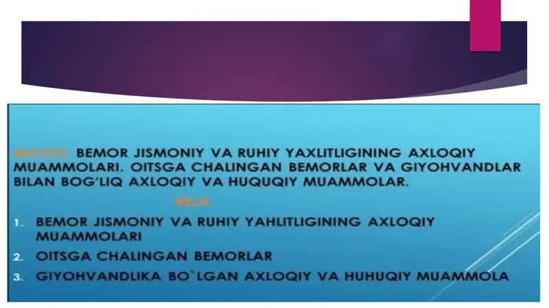 OITS-Ortirilgan iminutitet tanqisligi sindromi 1