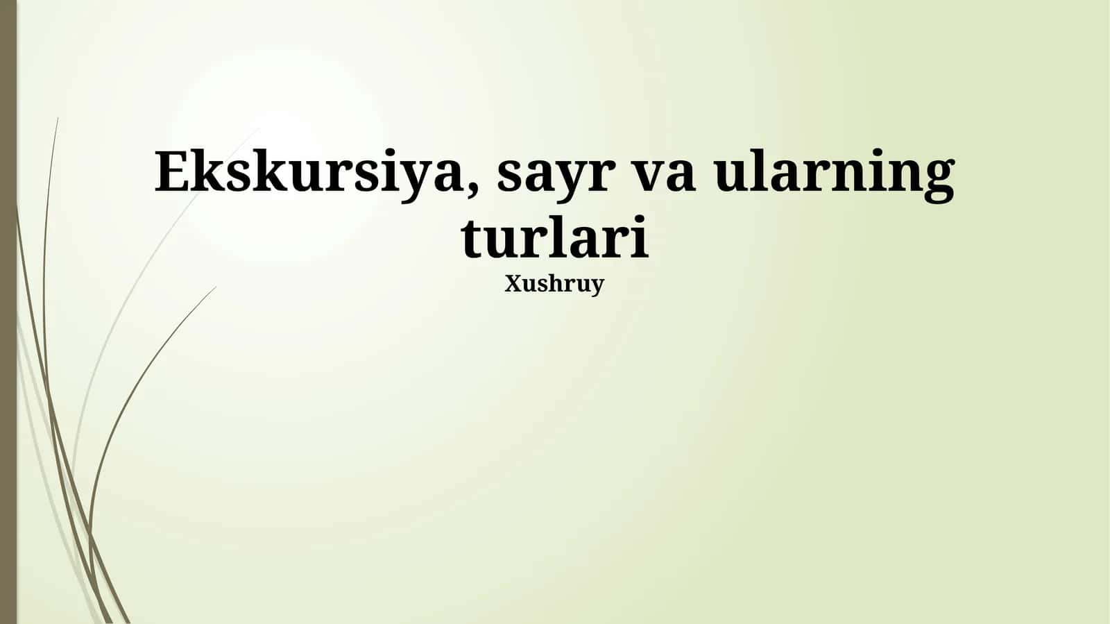 Sayohatlarni rejalashtirish 1