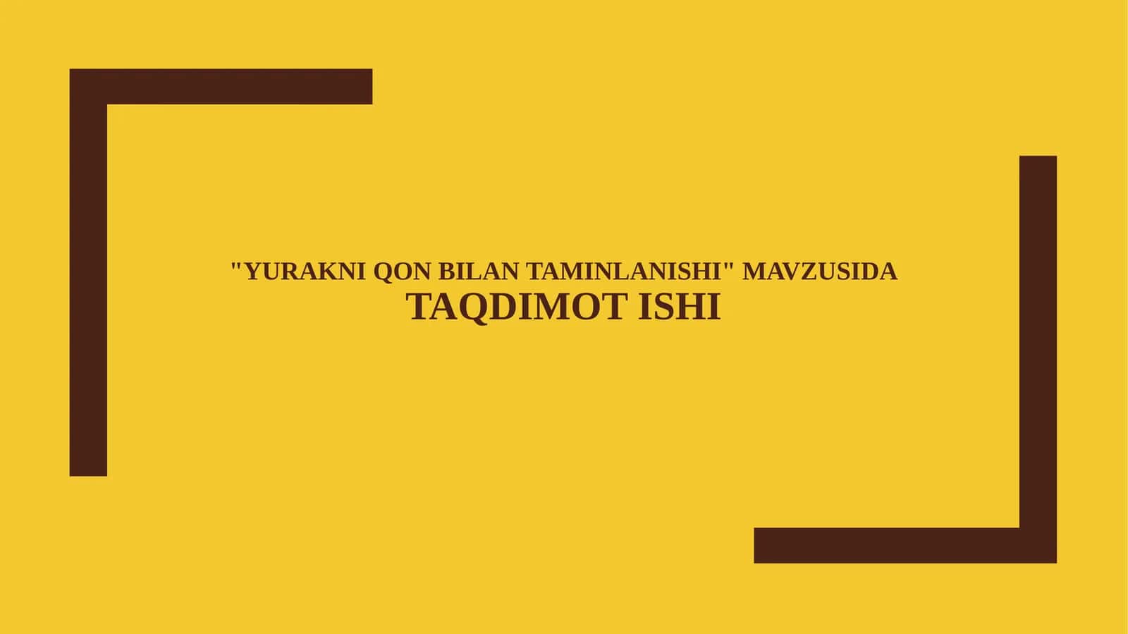 Yurakni qon bilan taminlanishi 1