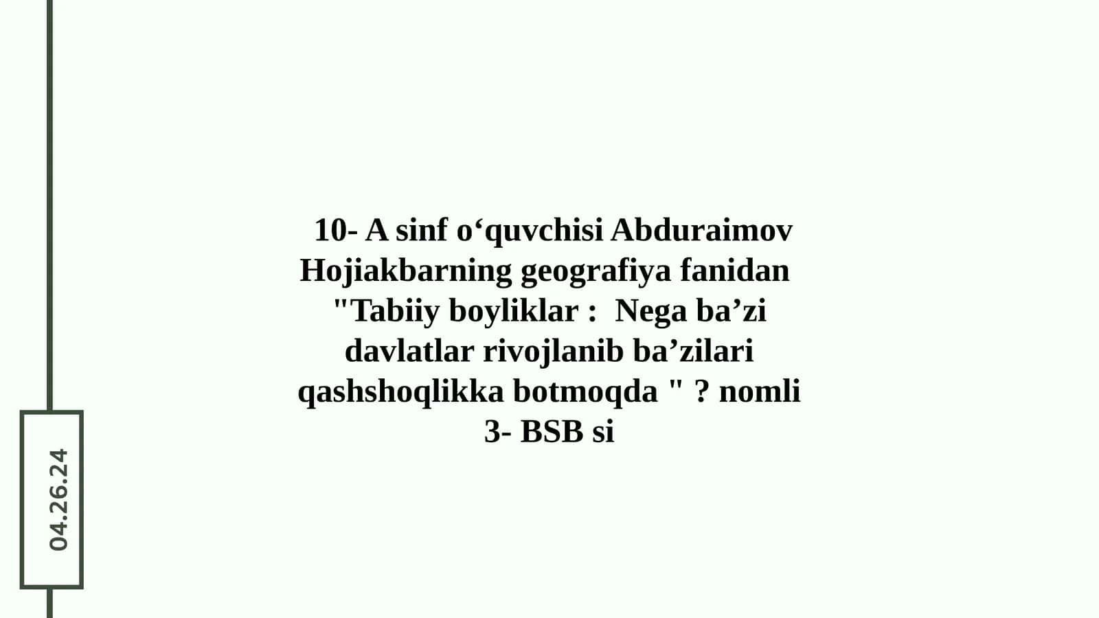 Tabiiy boyliklar:Negabaʼzidavlatlarrivojlanibbaʼzilariqashshoqlikkabotmoqda 1