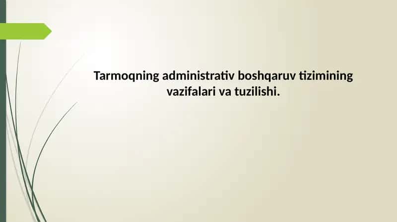 E-TOM prinsiplari va ularni telekomunikatsiya tarmoqlari boshqaruvi va xizmatlarida qo’llash 1