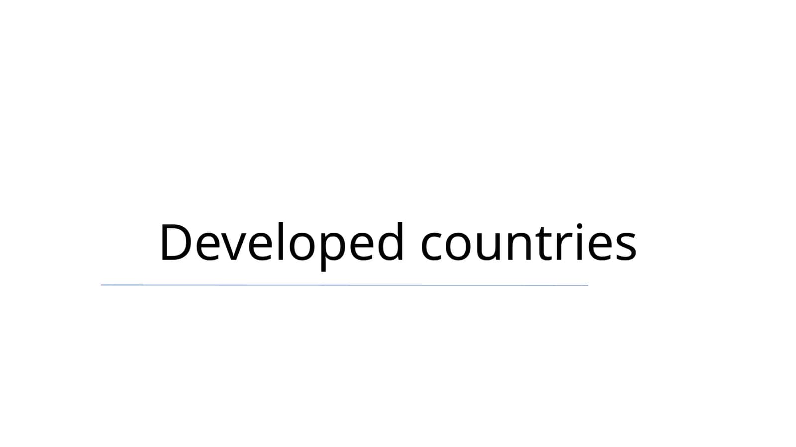 Developed countries 1