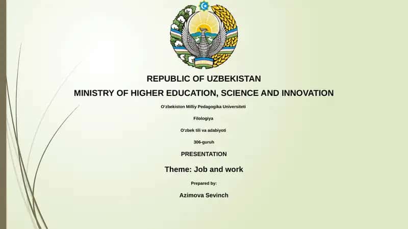 Job and Work 1