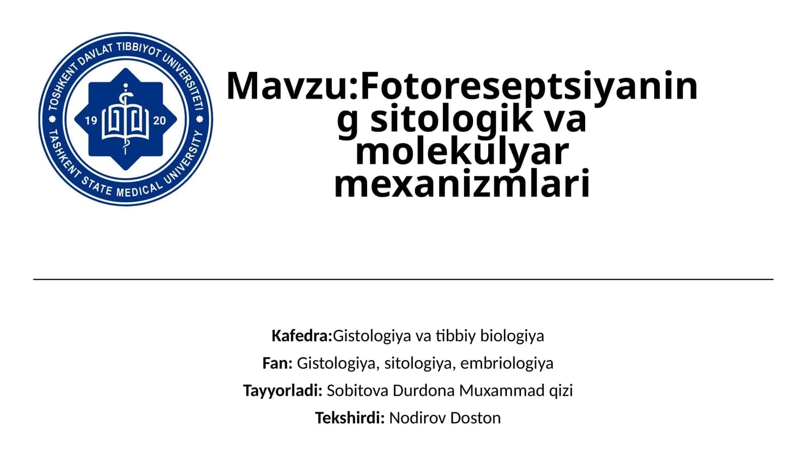 Fotoreseptsiyaning sitologik va molekulyar mexanizmlari 1