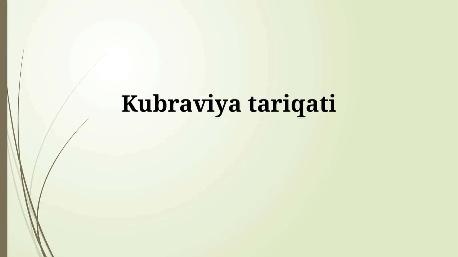 Kubraviyatariqati 1