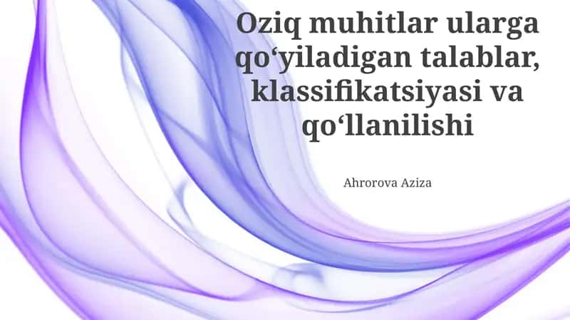 Steril Muhitlarga Qo'yiladigan Talablar 1