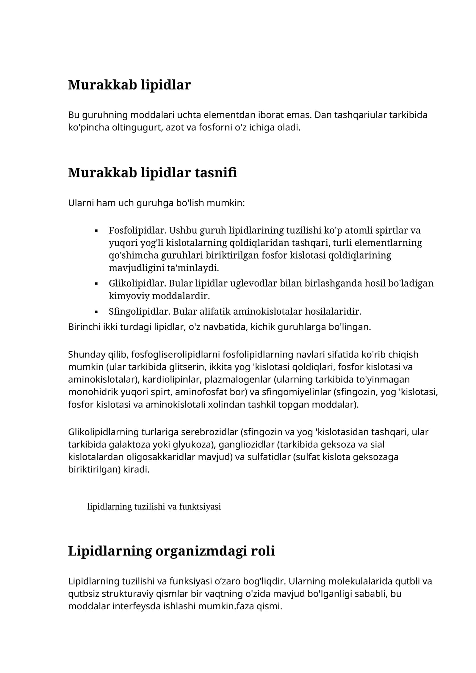 Murakkab lipidlar 1