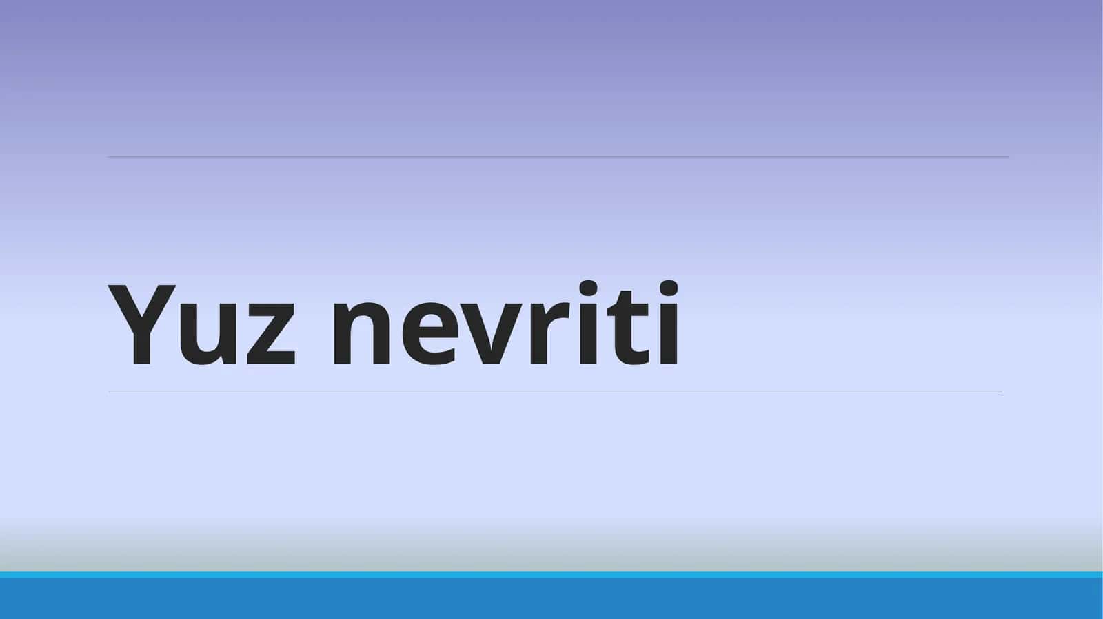 Yuz nevriti 1