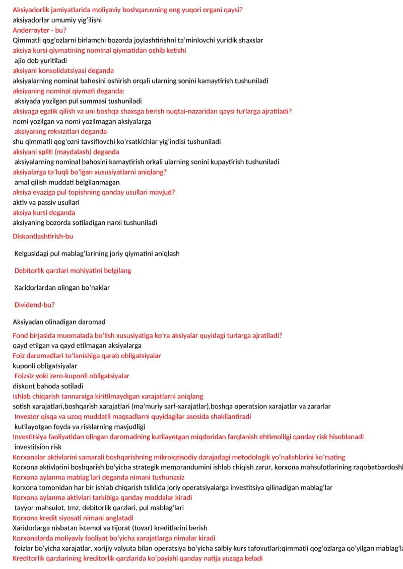 Aksiyadorlik jamiyatlarida moliyaviy boshqaruvning eng yuqori organi 1