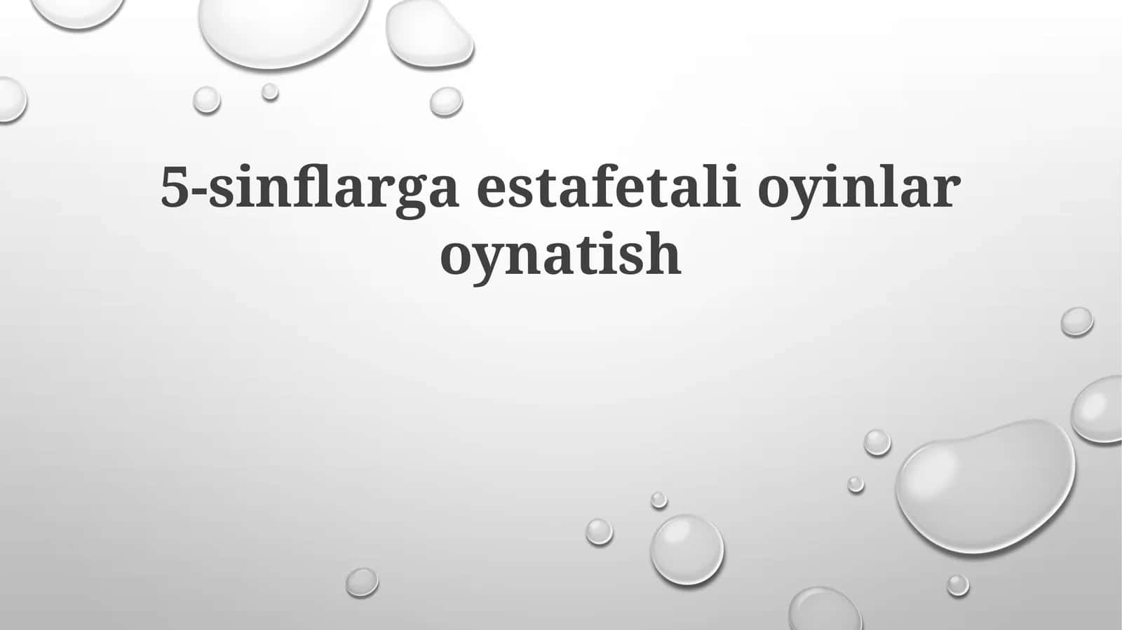 Estafeta li o'yinlar 1