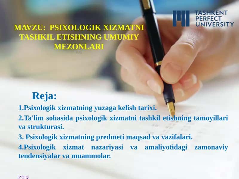 Psixologik xizmatning yuzaga kelishi tarixi 1