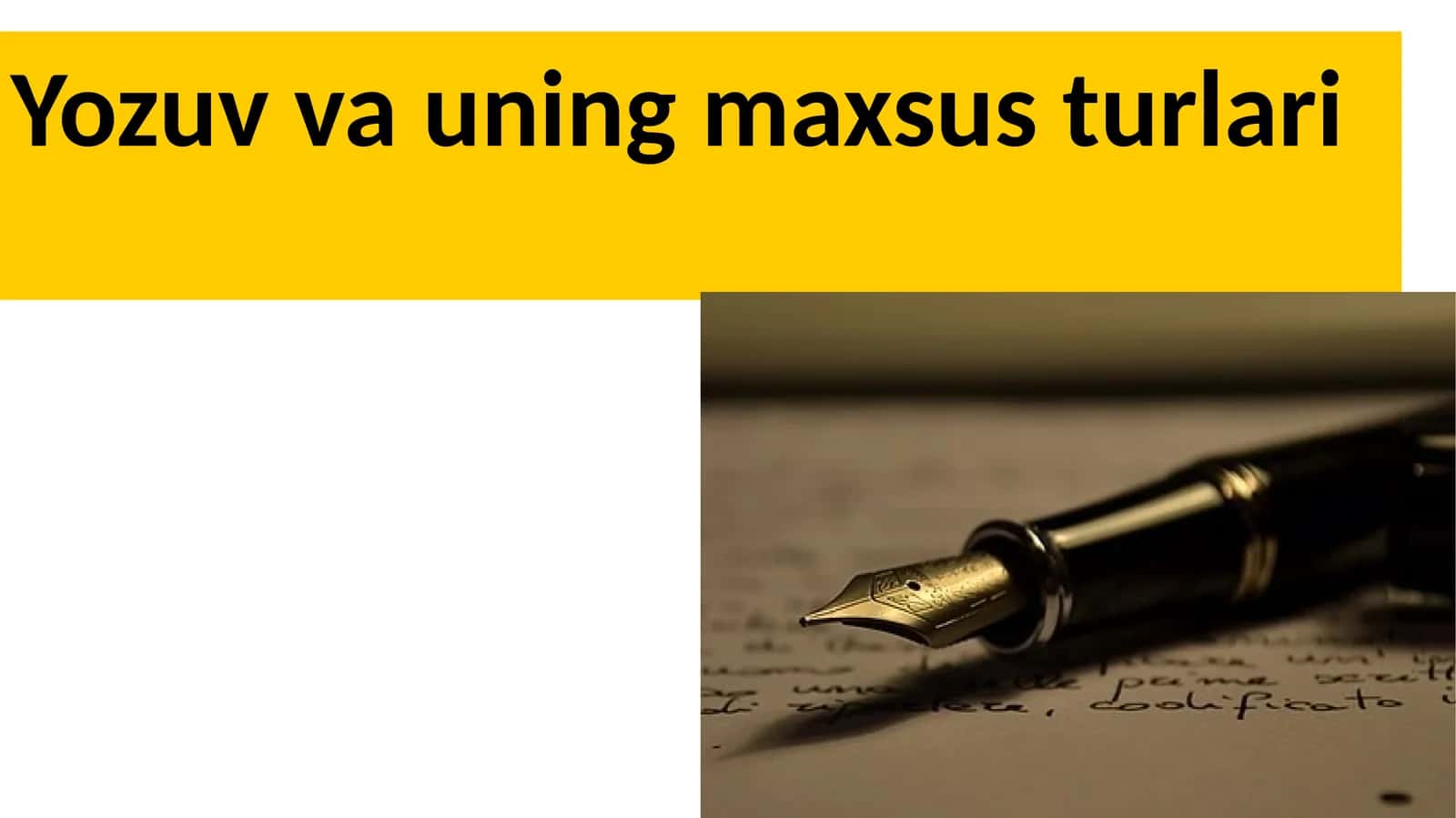 Yozuv va uning maxsulotlari 1