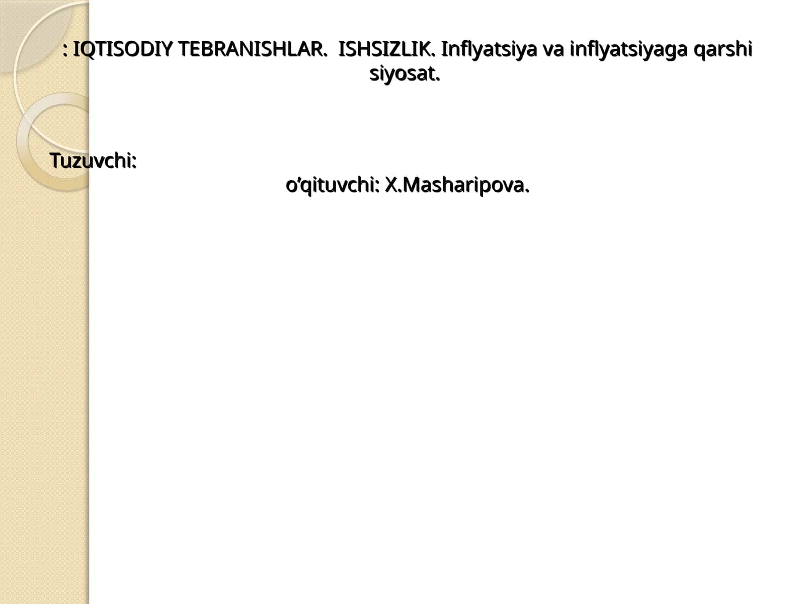 IQTISODIY TEBRANISHLAR 1
