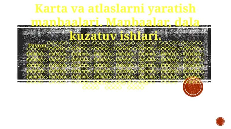 Kartografik Ma'lumot Manbalari 1
