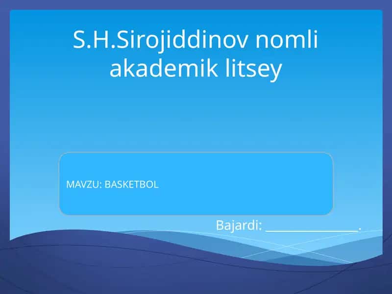Basketbol 1