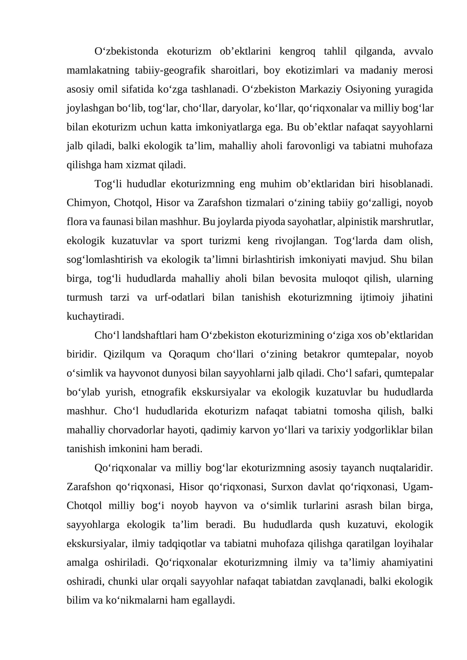 Tog'li hududlar ekoturizmi 1