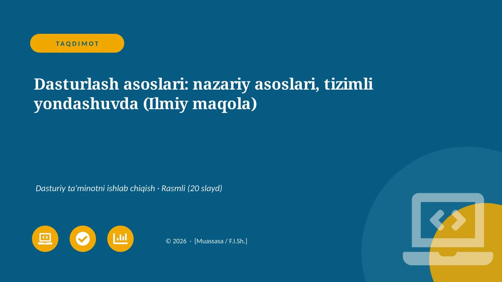 Dasturlash asoslari 1
