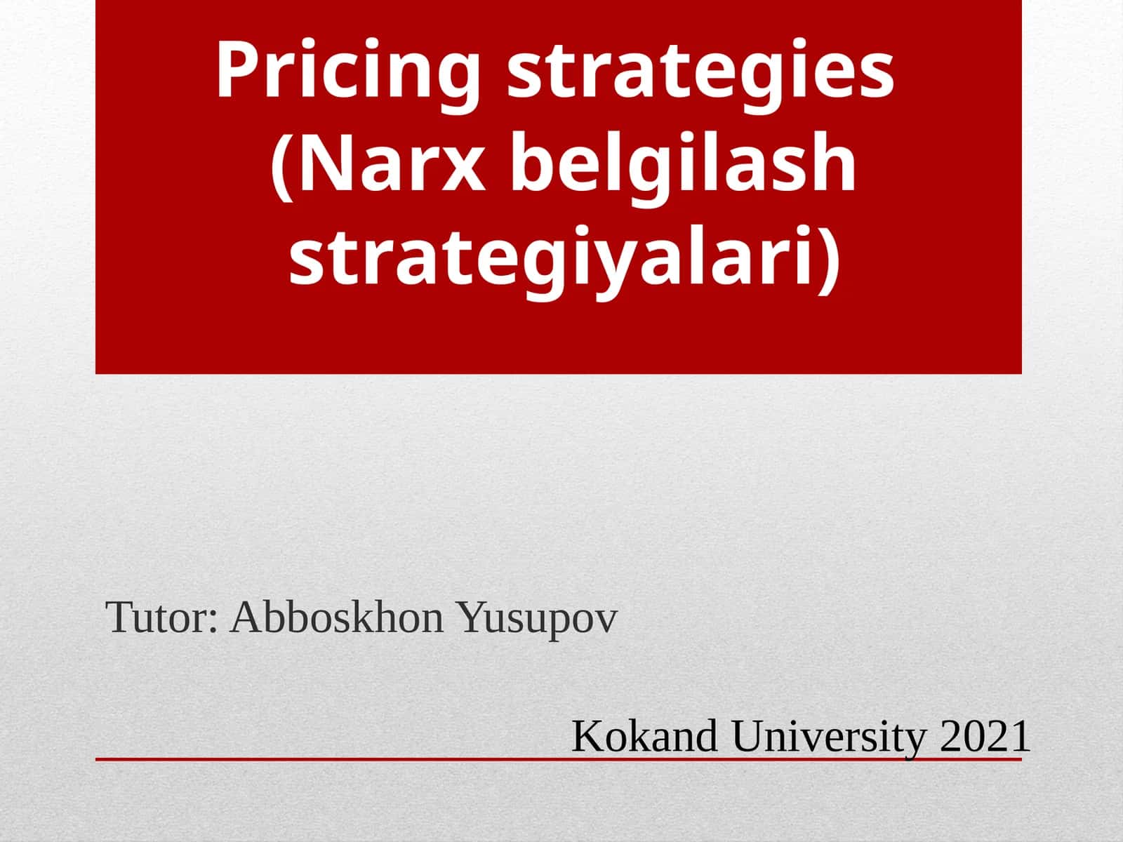 Narxbelgilashstrategiyalari 1