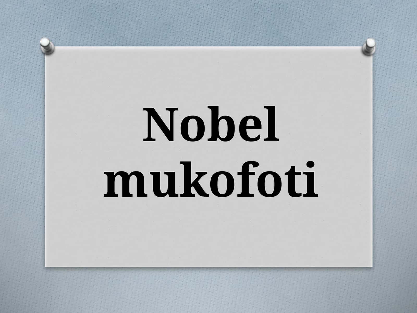 Nobel mukofoti 1