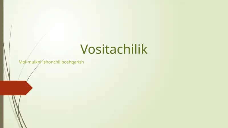 Vositachilik shartnomasi 1