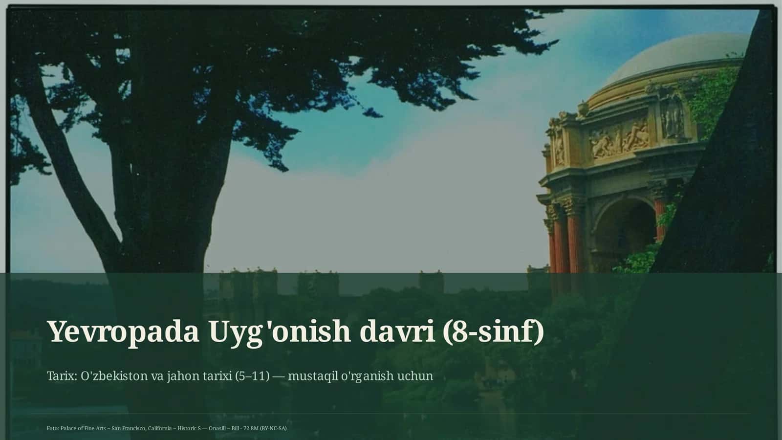 Yevropada Uyg'onish davri (8-sinf) 1