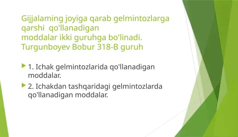 Gelmintozlar va ularning qarshi kengash 1
