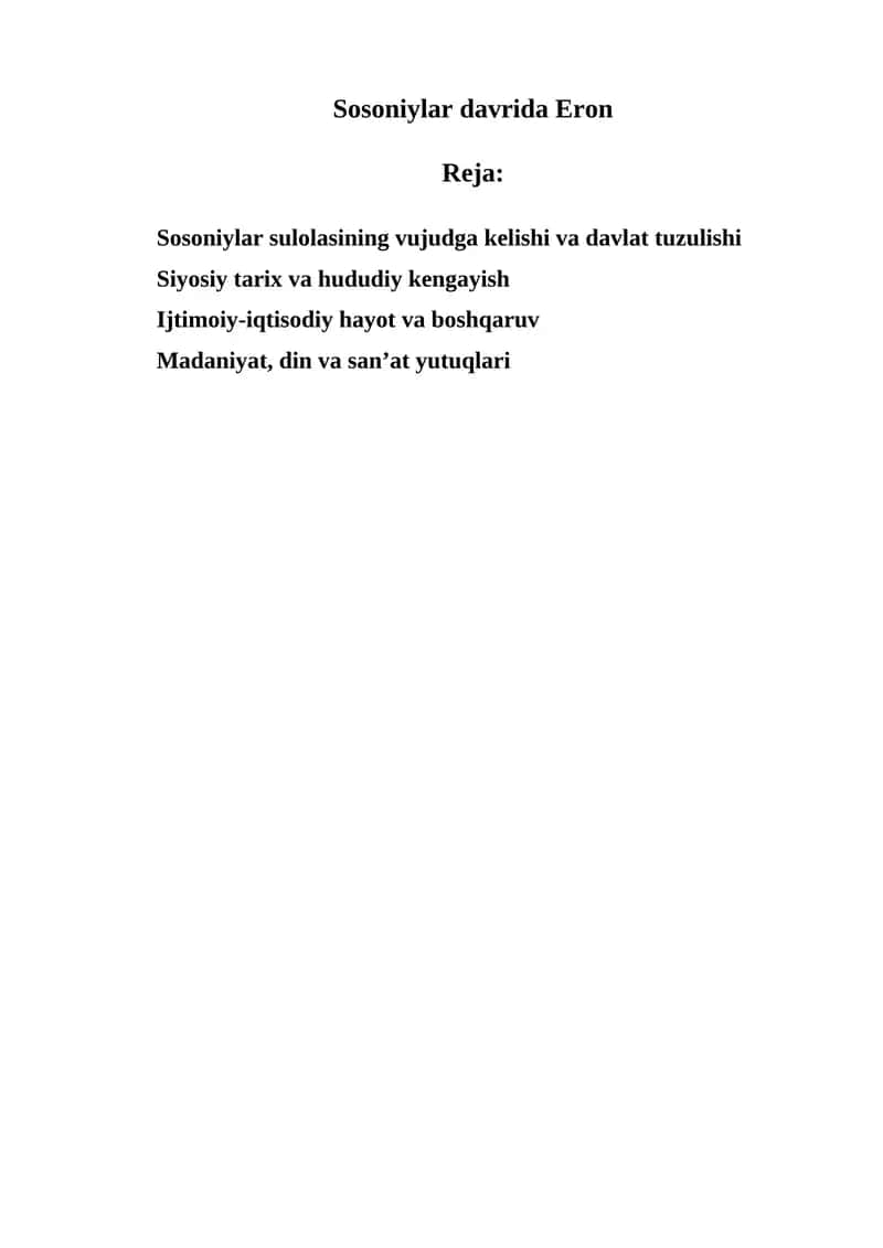 Sosoniylar davri 1