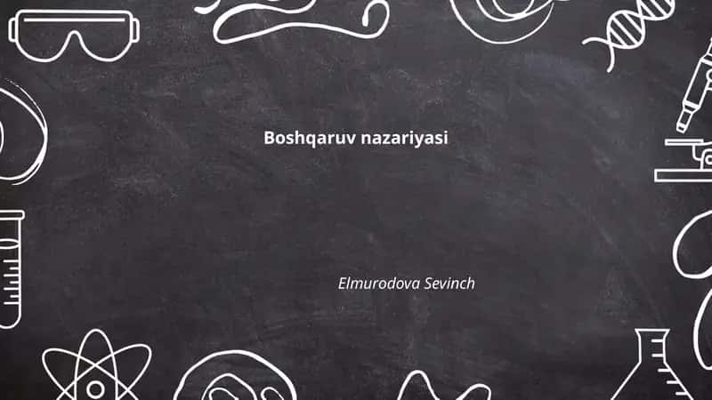 Boshqaruv nazariyasi 1