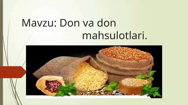 Don va don mahsulotlari 1