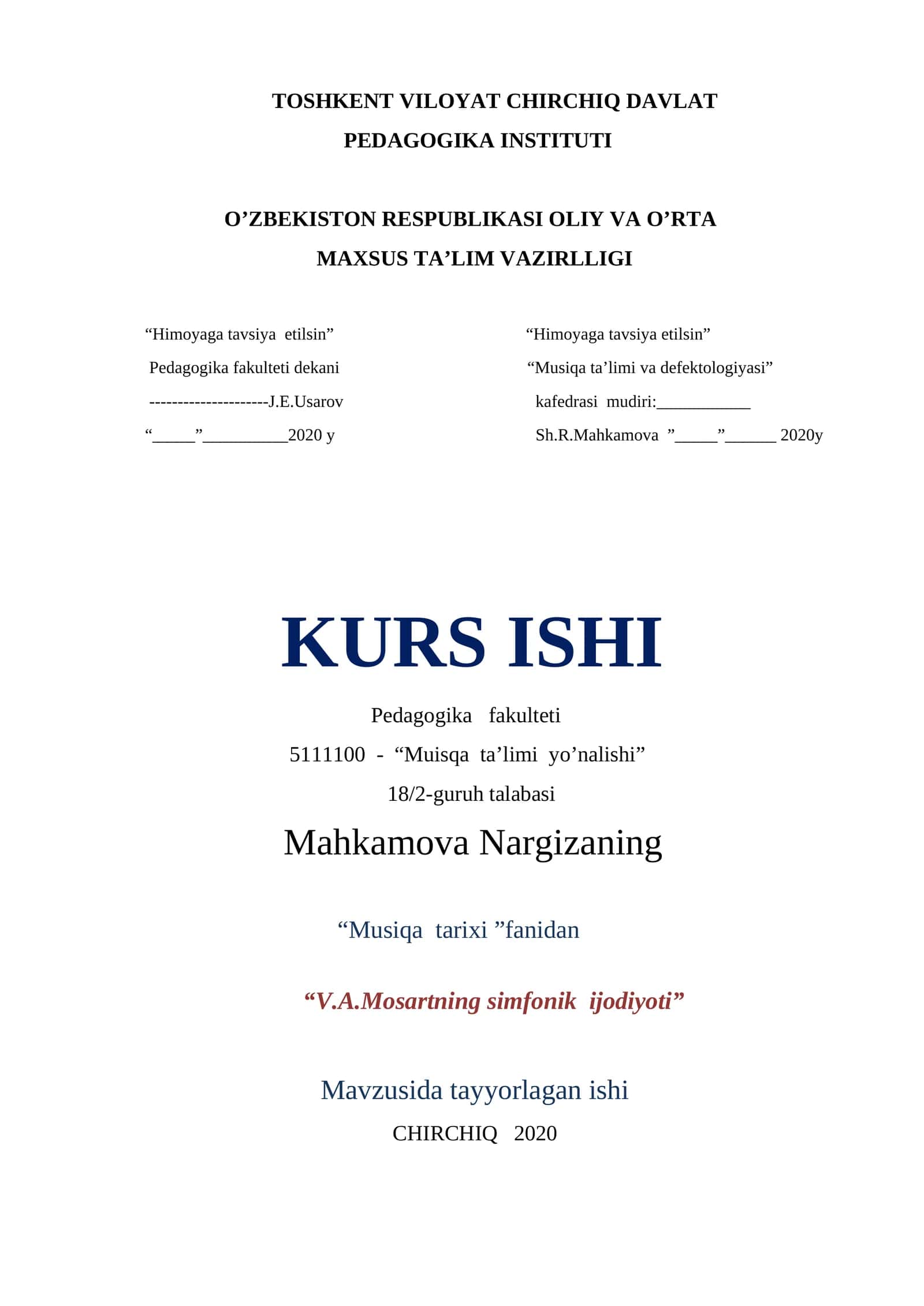 V.A.Mosartning simfonik ijodiyoti 1