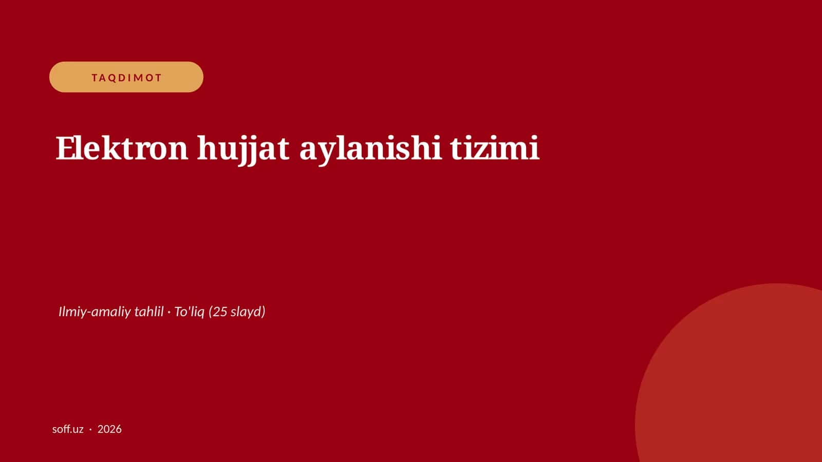 Elektron hujjat aylanishi tizimi 1