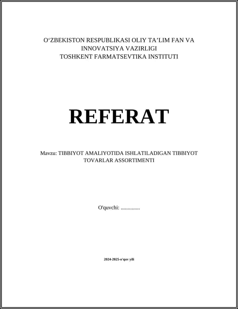 Diagnostika Vositalari Assortimenti 1