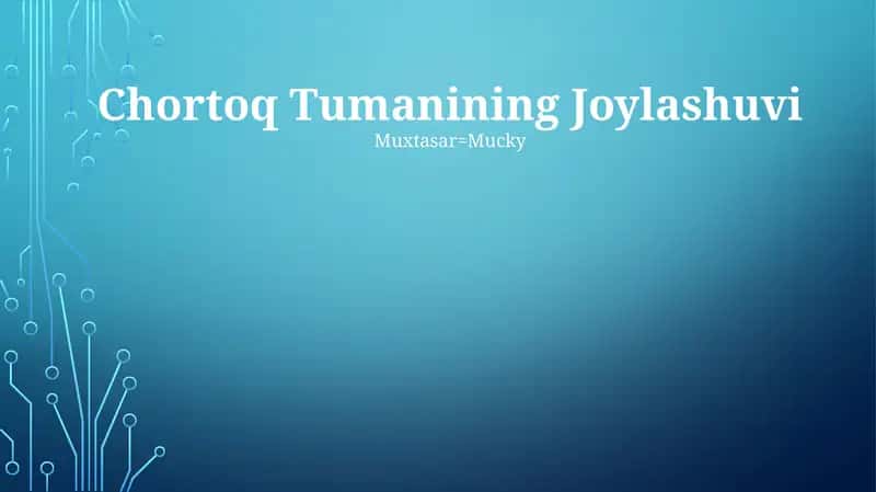 Chortoq Tumanining Joylashuvi 1