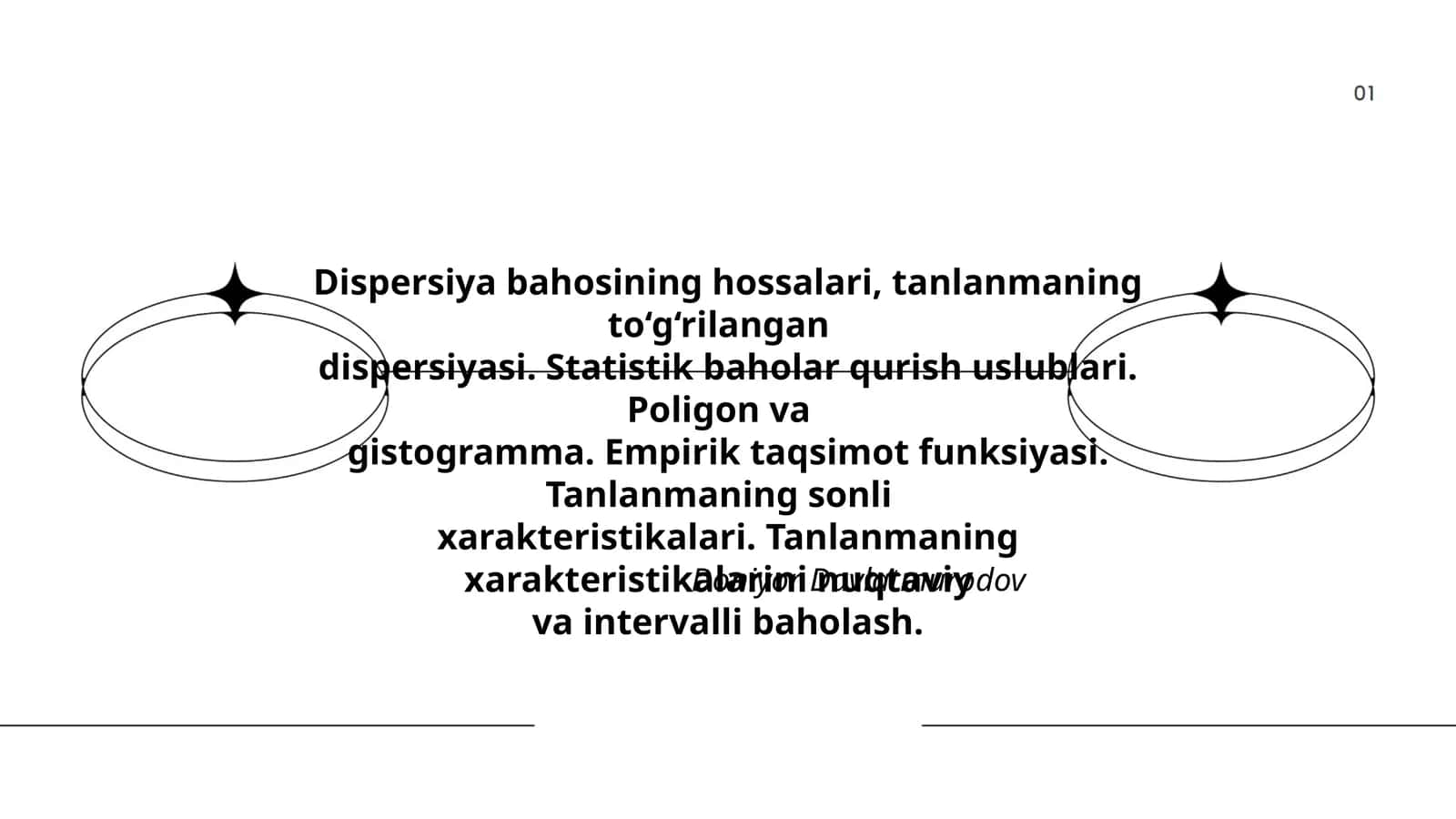 Dispersiya bahosi 1