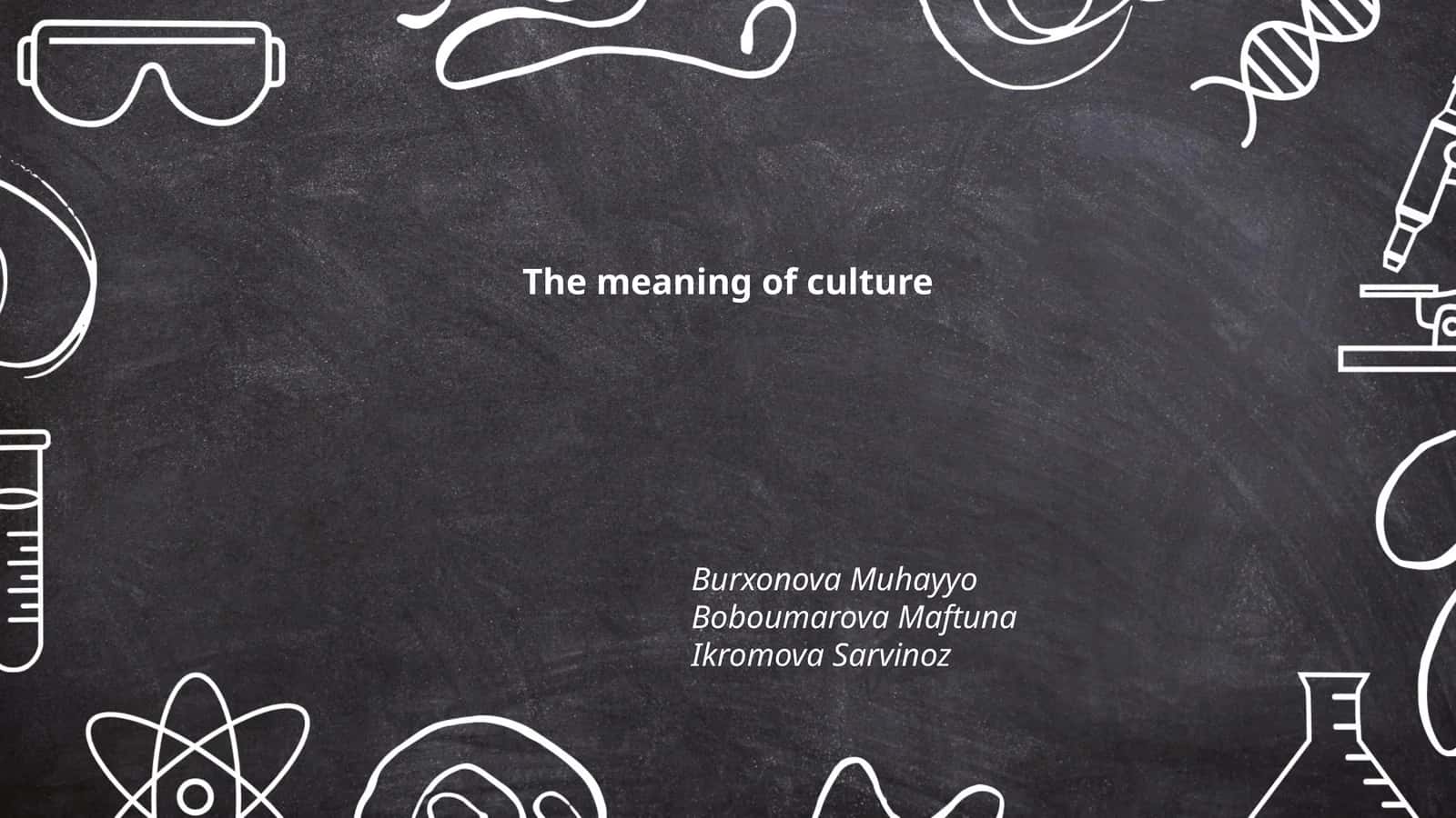 The meaning of culture 1