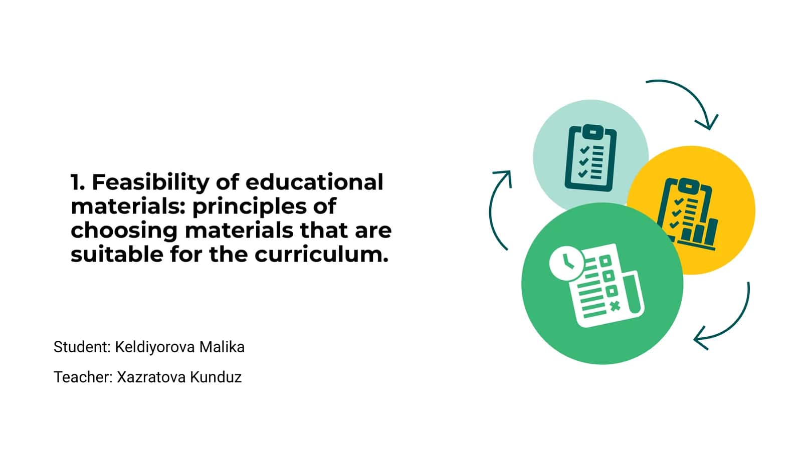 Feasibility of Educational Materials 1