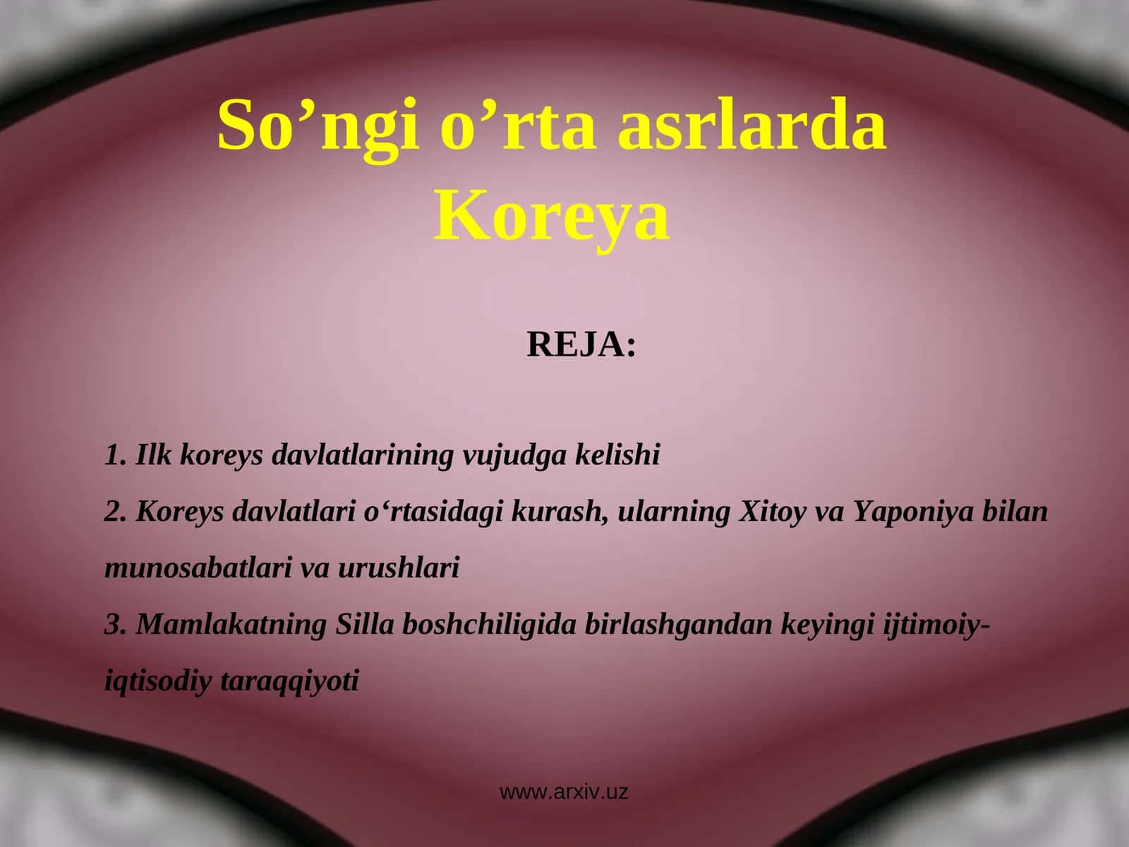 Ilk Koreys davlatlarining vujudga kelishi 1