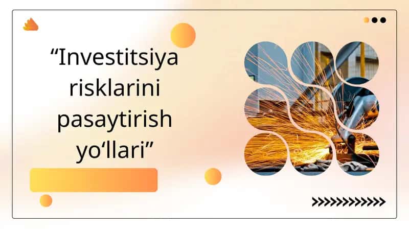 Investitsiya risklarini pasaytirish yoʻllari 1