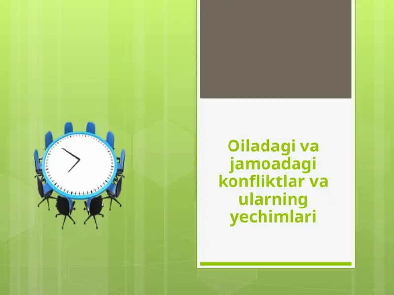 Oiladagi va jamoada gʻojam konfliktlar va ularning yechimlari 1