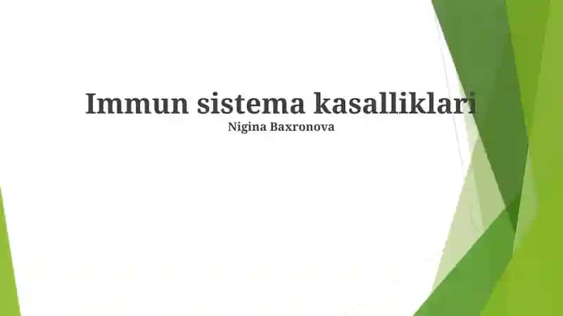 Immun sistema kasalliklari