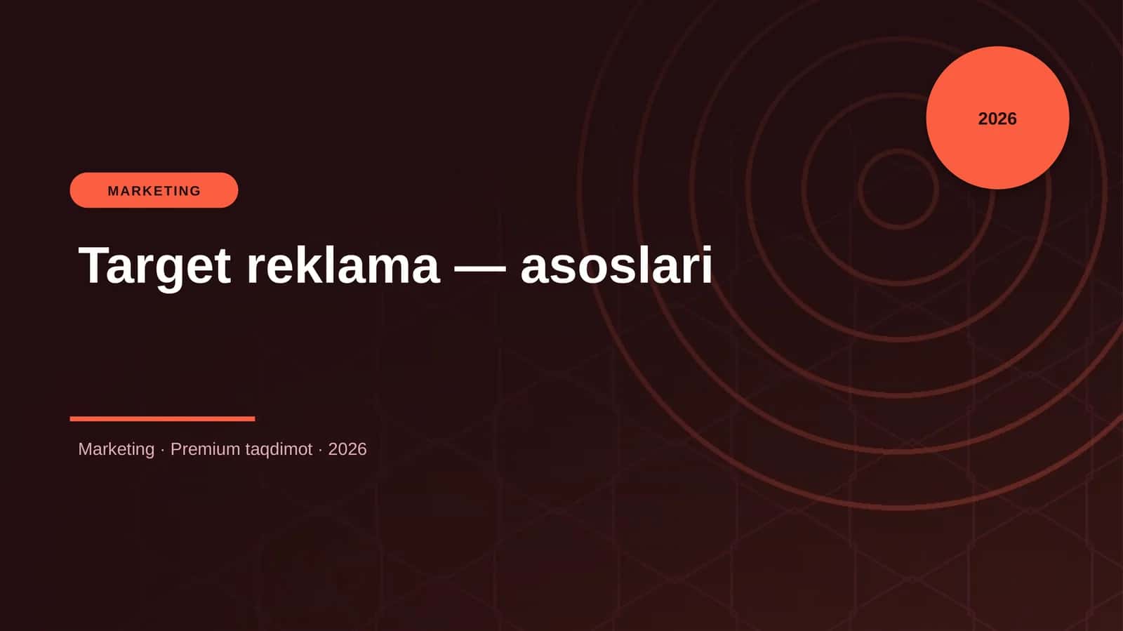 Target reklama — asoslari 1