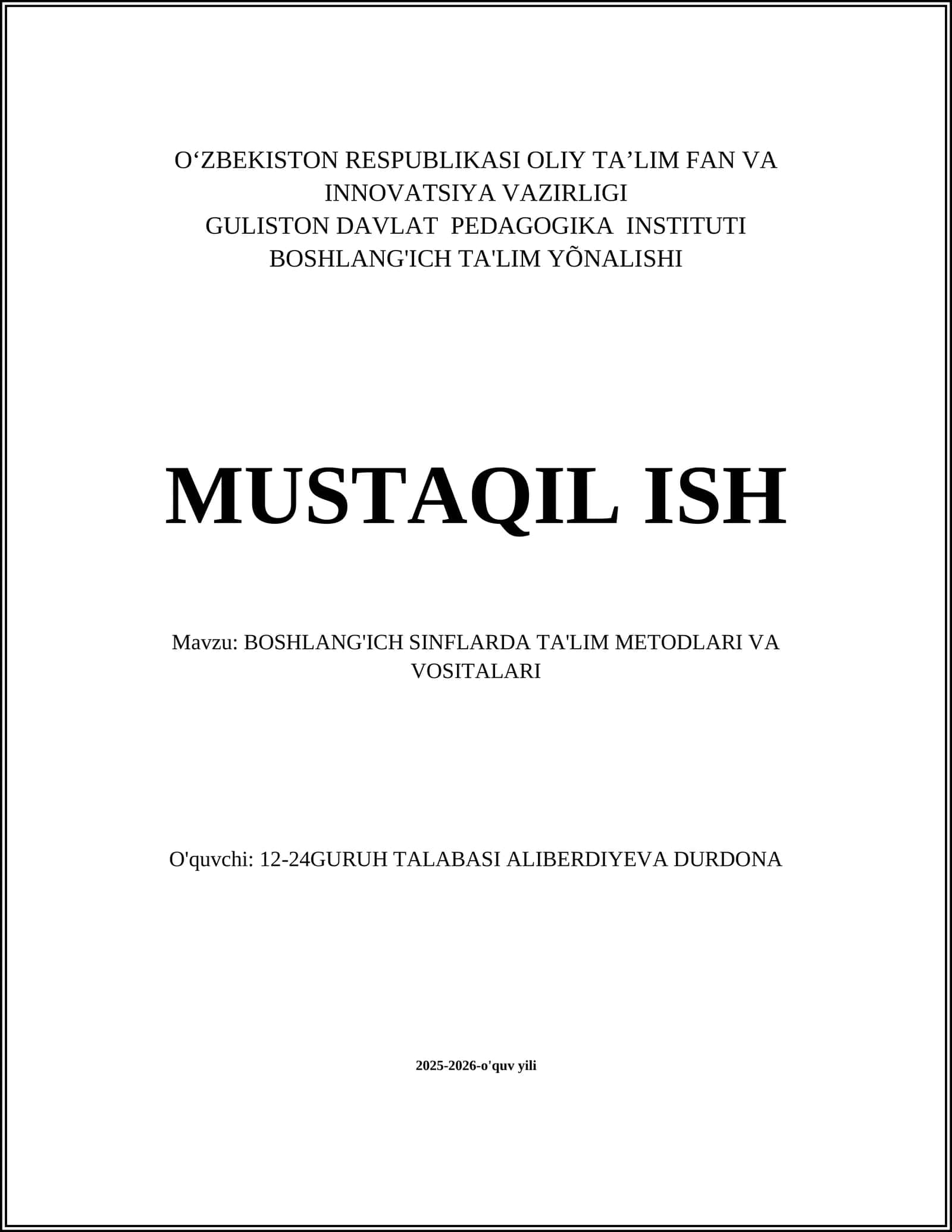 Faol O'qitish Metodlari va Vositalari 1