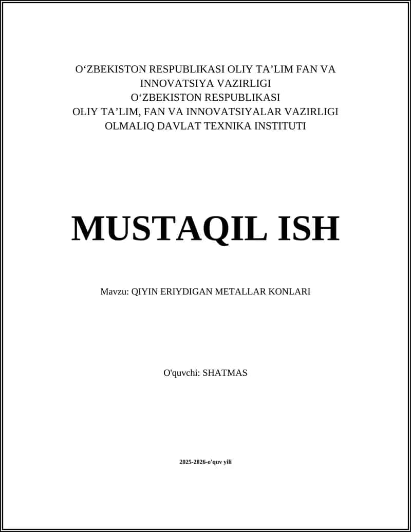 QIYIN ERIYDIGAN METALLAR KONLARI 1